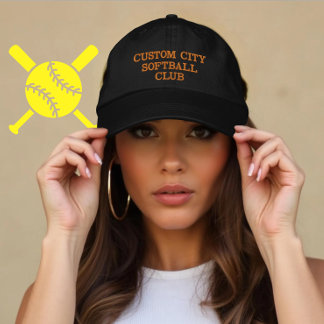 Gorra Bordada Personalizado Softball Club Team Player regalo con