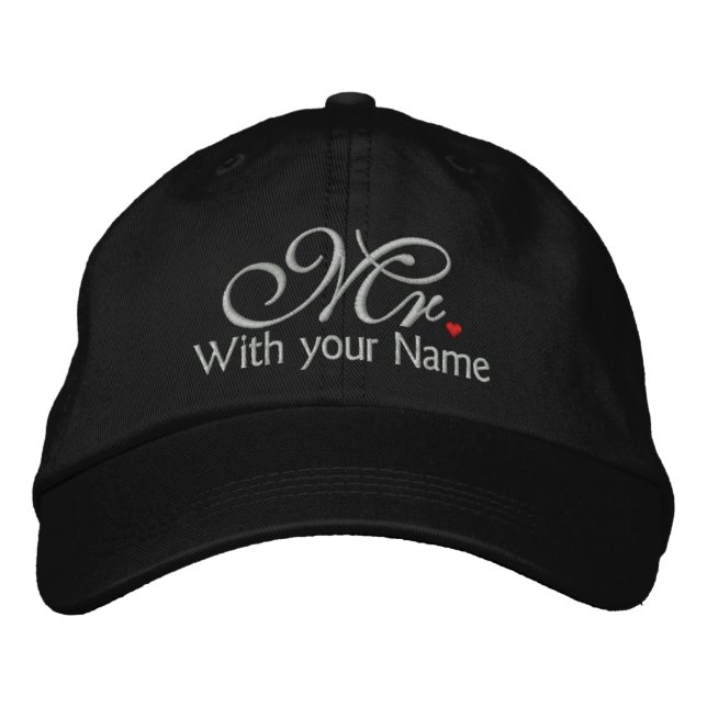 Gorra Bordada Personalizado Sr. Husband Groom Sus Nuevas Cameras (Anverso)