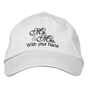 Gorra Bordada Personalizado Sr. y Sra. Esposa Esposa Sus Suyos