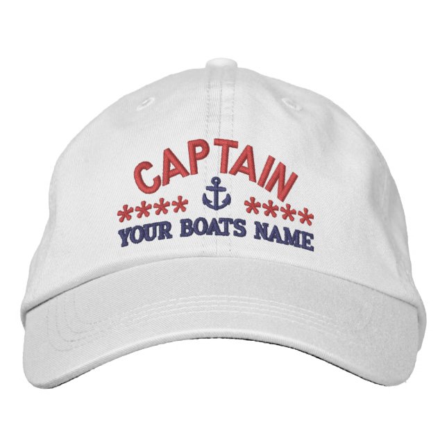 Gorra Bordada Personalizados capitanes de veleros (Anverso)