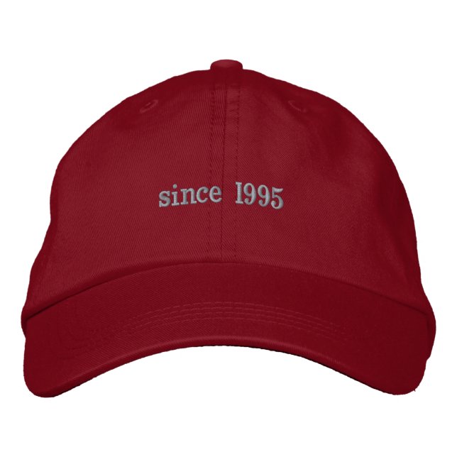 Gorra Bordada personalizar de su año de nacimiento (Anverso)