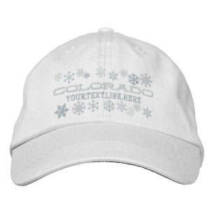 Gorra Bordada Personalized Colorado Winter Snowflakes