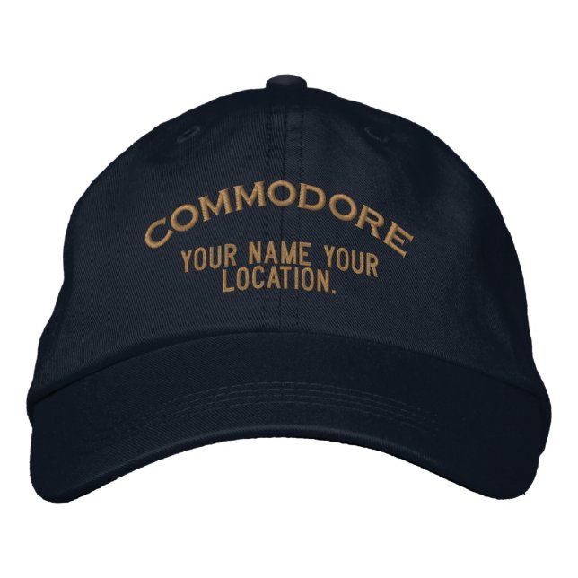Gorra Bordada Personalized Sea Commodore Hat (Anverso)