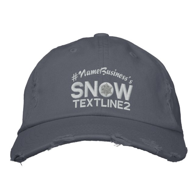 Gorra Bordada Personalized Snowflake 2 lines Embroidery (Anverso)