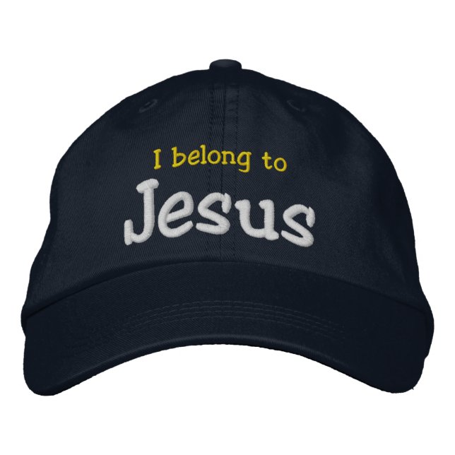 Gorra Bordada Pertenezco a Jesús (Anverso)