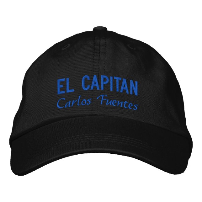 Gorra Bordada Pesca azul española personalizada de El Capitan (Anverso)