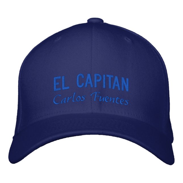 Gorra Bordada Pesca azul española personalizada de El Capitan (Anverso)