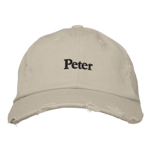 Gorra Bordada Peter Crear su propio nombre texto Chino twill-Gor
