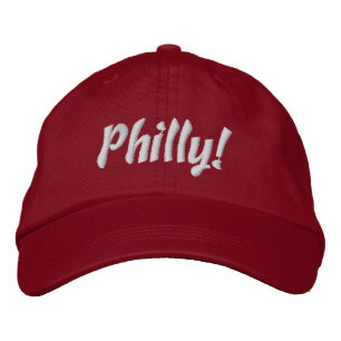 Gorra Bordada ¡Philly! Cap en rojo y blanco
