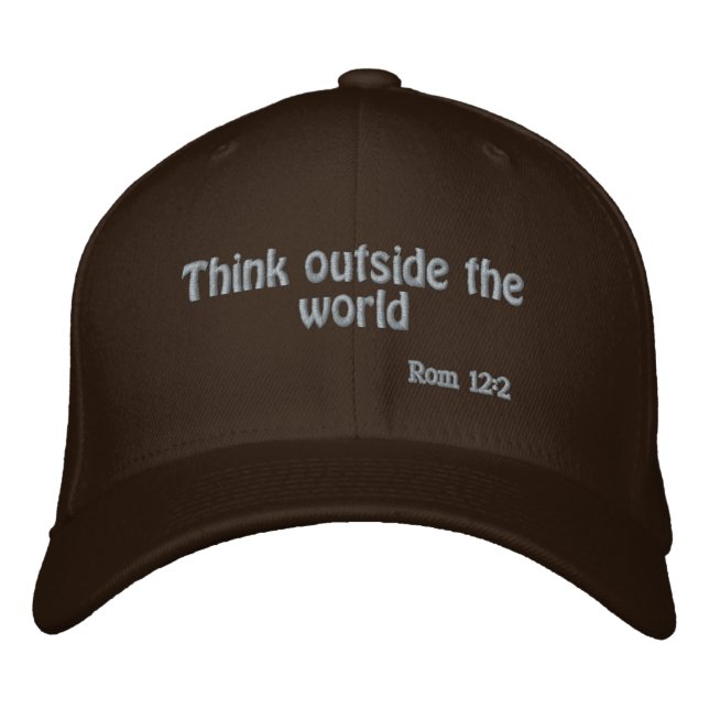 Gorra Bordada Piensen fuera del mundo Personalizar. (Anverso)