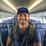 Gorra Bordada Piloto en el comando personalizado<br><div class="desc">Personalice este gorra bordado de piloto en el mando para su piloto especial extra!</div>