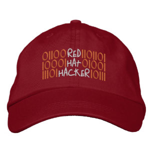 GORRA BORDADA PIRATA INFORMÁTICO DE SOMBRERO ROJO
