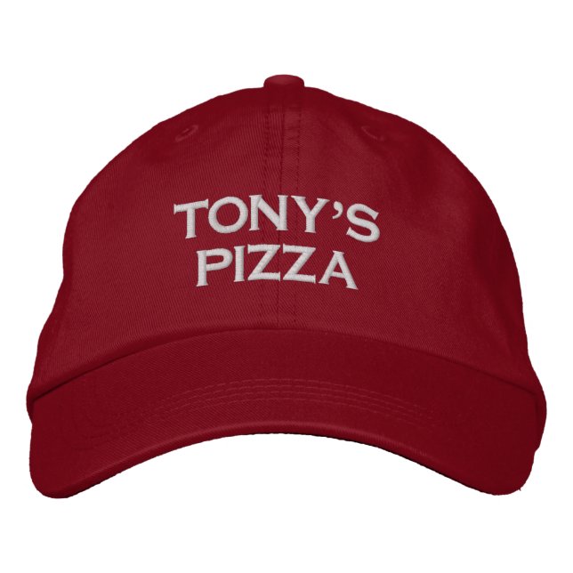 GORRA BORDADA PIZZA DE TONY (Anverso)