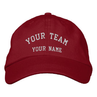 Gorra Bordada Plantilla de la tapa roja/blanca del equipo con bo