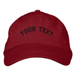 Gorra Bordada Plantilla de tapón rojo bordado básico