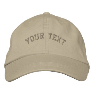 Gorra Bordada Plantilla de texto de la capa de caqui de Khaki co