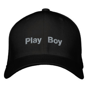 Gorra Bordada Play Boy Letra Personalizada Flexfit Negro Elegant