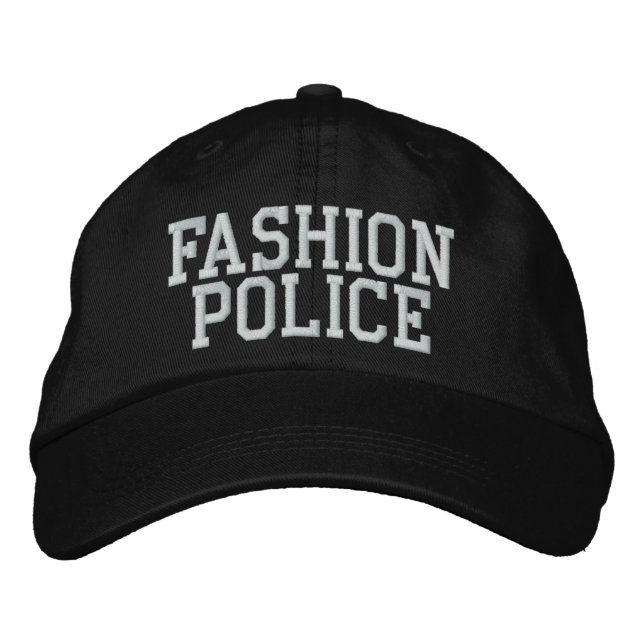 Gorra Bordada Policía de la moda (Anverso)