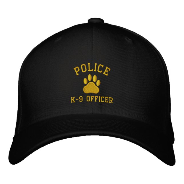Gorra Bordada POLICÍA, Oficial K-9 (Anverso)