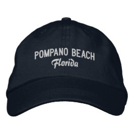 Gorra Bordada Pompano Beach Florida Sombrero de Béisbol Embrogad
