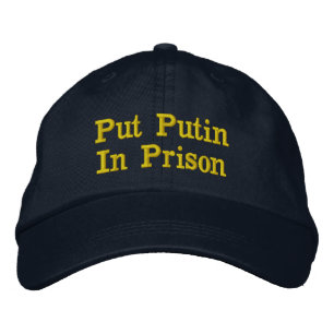 Gorra Bordada Poner a Putin en prisión