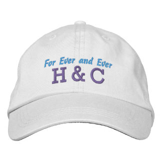 Gorra Bordada Por Siempre y Siempre Iniciales Personalizadas Amo