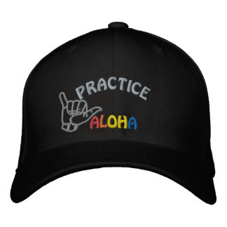 Gorra Bordada Práctica hawaiana Aloha Shaka (suelta)
