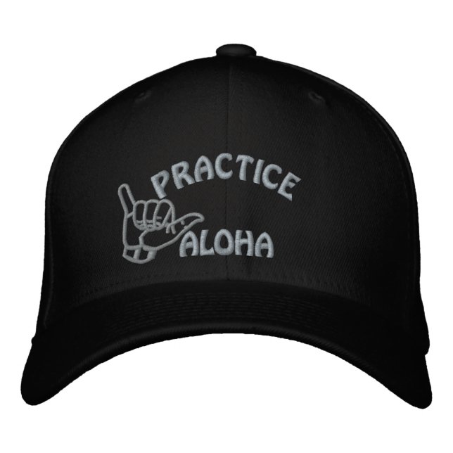 Gorra Bordada Práctica Maui Aloha Shaka (suelta) (Anverso)