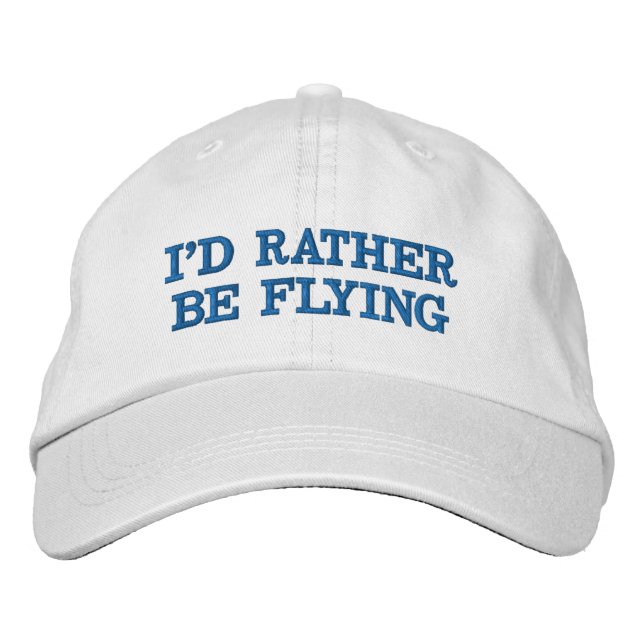 GORRA BORDADA PREFERIRÍA ESTAR VOLANDO (Anverso)