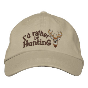 Gorra Bordada Prefiero estar cazando bordado de cola blanca