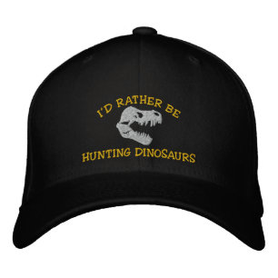 Gorra Bordada Prefiero estar cazando dinosaurios bordados