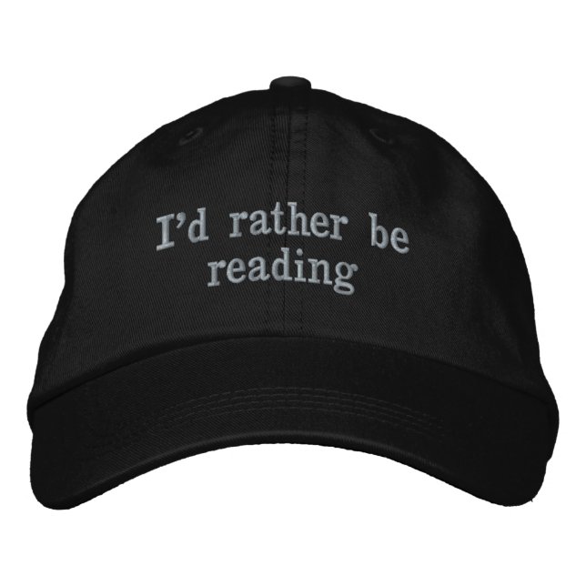 Gorra Bordada Prefiero estar leyendo (Anverso)