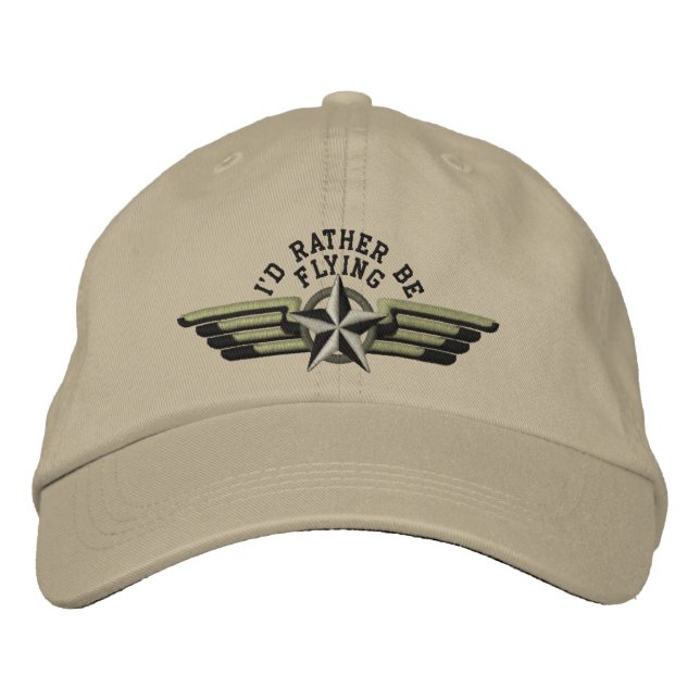 Gorra Bordada Prefiero estar volando las alas piloto de distinti (Anverso)