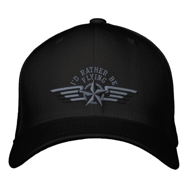 Gorra Bordada Prefiero estar volando las alas piloto de distinti (Anverso)