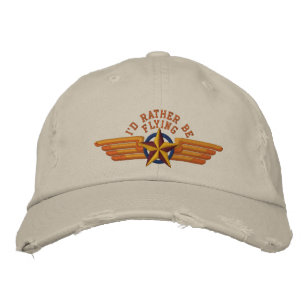 Gorra Bordada Prefiero estar volando las alas piloto de distinti