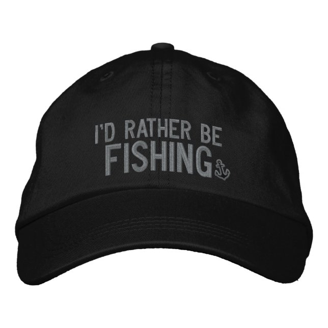 Gorra Bordada Prefiero pescar (Anverso)