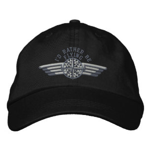 Gorra Bordada Prefiero volar las alas piloto de brújula de Star