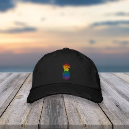 Gorra Bordada Pride Pineapple Rainbow Flag