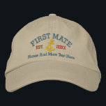 Gorra Bordada Primer mate con ancla personalizada<br><div class="desc">Capa de primer mate con bordado...  ideal para los marineros. Primer mate y cuerda y tapa personalizada de anclaje de Ricaso</div>
