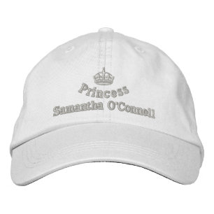 Gorra Bordada Princesa personalizada con corona real