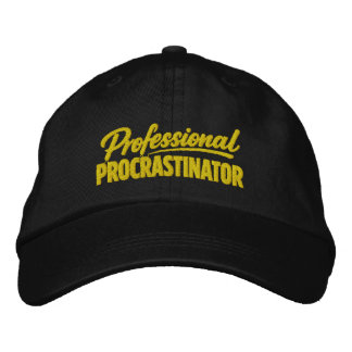 Gorra Bordada Profesional de la Procrastinación Humor Divertido