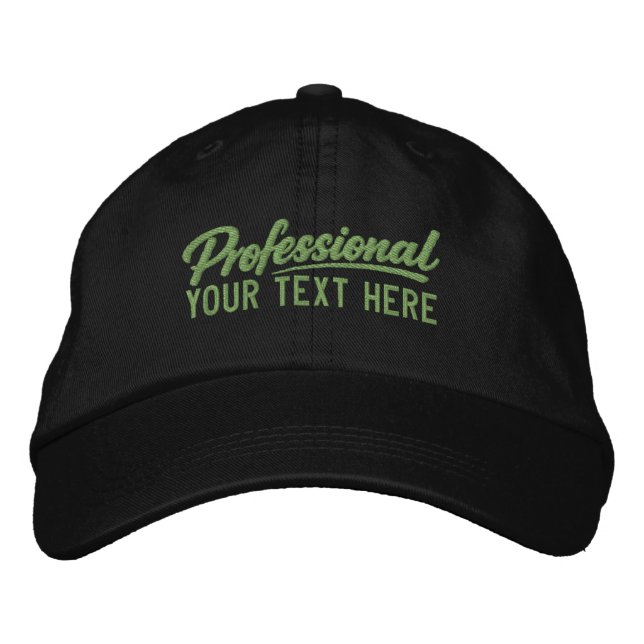 Gorra Bordada Profesional Personalizado Agregue su propio texto (Anverso)