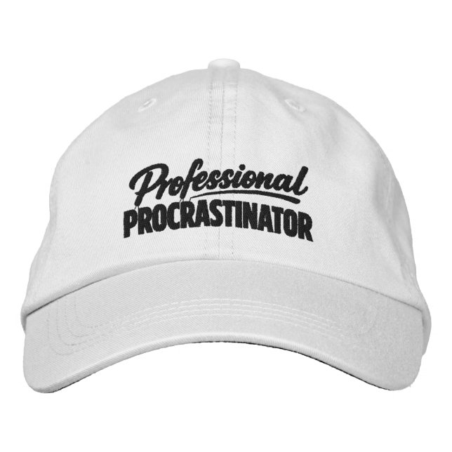 Gorra Bordada Professional Procrastinator Funny Humor (Anverso)
