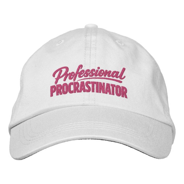 Gorra Bordada Professional Procrastinator Funny Humor (Anverso)