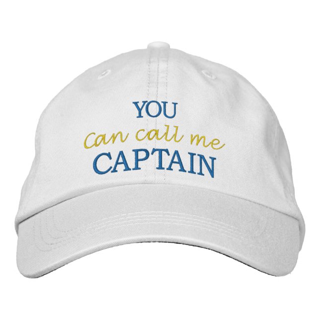 Gorra Bordada Puede Llamarme Capitán (Anverso)