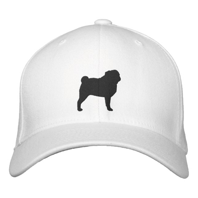 Gorra Bordada Pug Silhouette (Anverso)