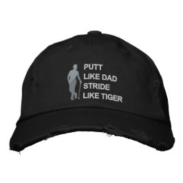 Gorra Bordada Putt Like Dad Stride Like Tiger Modern Golf