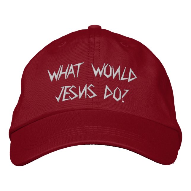 Gorra Bordada ¿Qué haría Jesus? (Anverso)