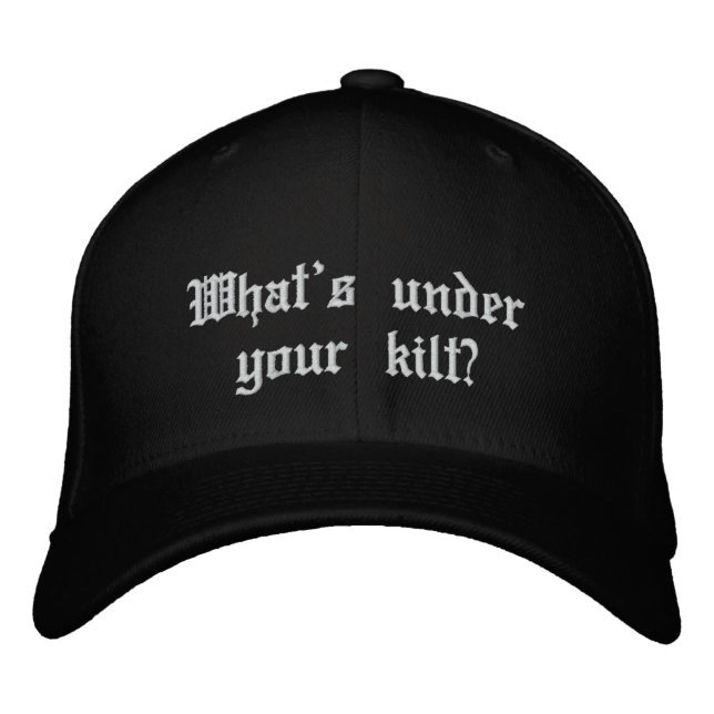 Gorra Bordada ¿Qué hay debajo de tu kilt? (Anverso)