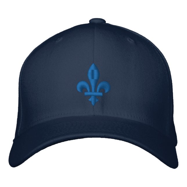 Gorra Bordada ¡Quebec Libre Fleur de Lis Personalízalo! (Anverso)